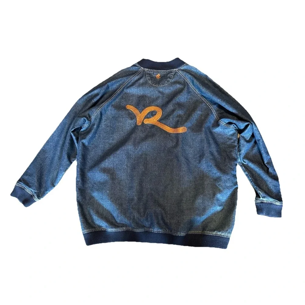 Y2K Rocawear Denim Hip‎ Hop Urban Streetwear Embroidered Jayz Jacket Size 3XL?